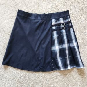 Plaid schoolgirl style mini skirt